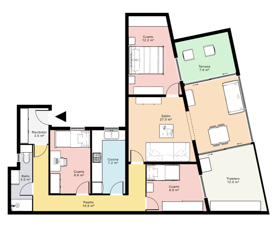 color coded floorplan example in carousel 04