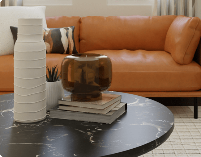 Floorplannerによって作成された室内のレンダリング