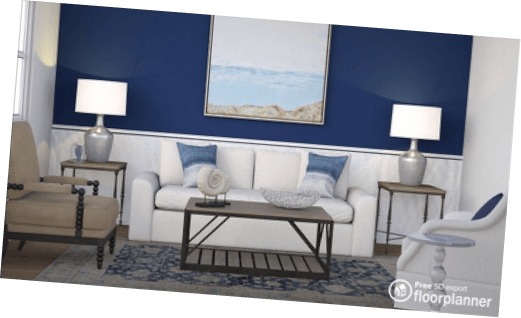 Example of an export made with the free SD quality 2D/3D image exports from Floorplanner Basic