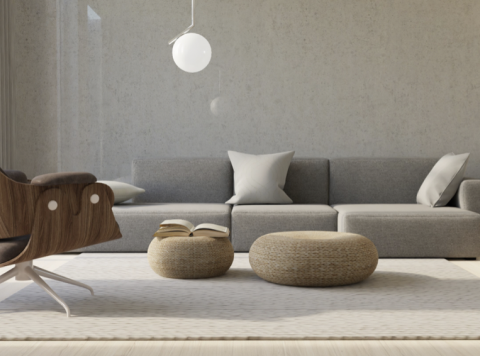 インテリアデザインのレンダリング