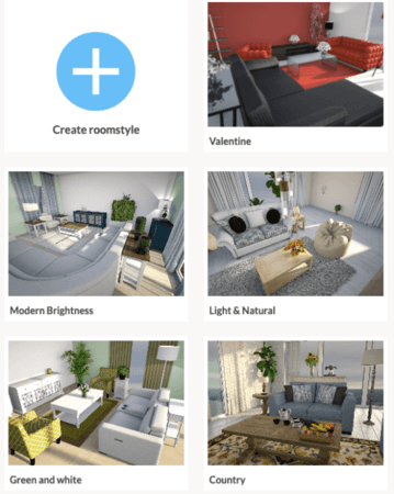Illustration demonstrating custom roomstyles feature in Floorplanner Pro