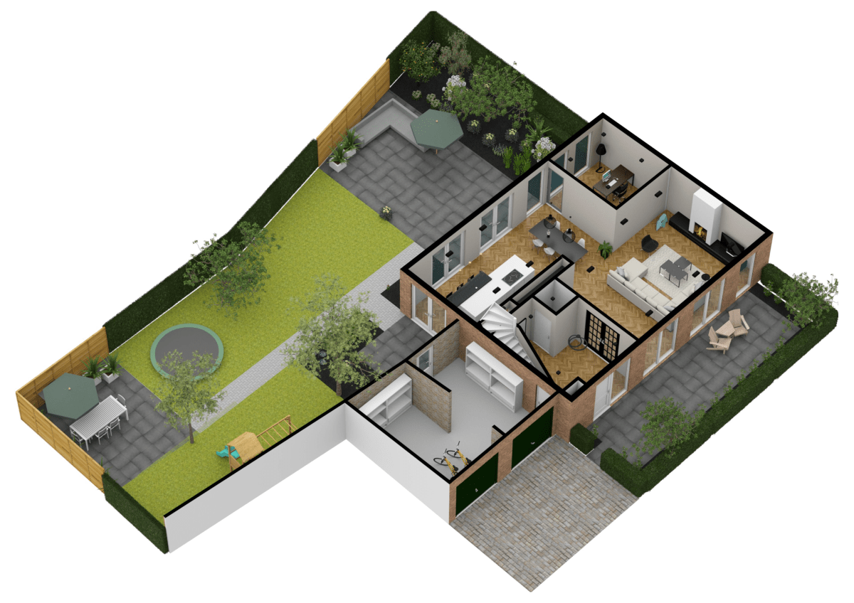 3D site view plan example 5 by Floorplanner