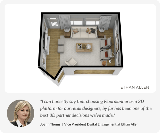 Example of Floorplanner used in a retail store design consultation